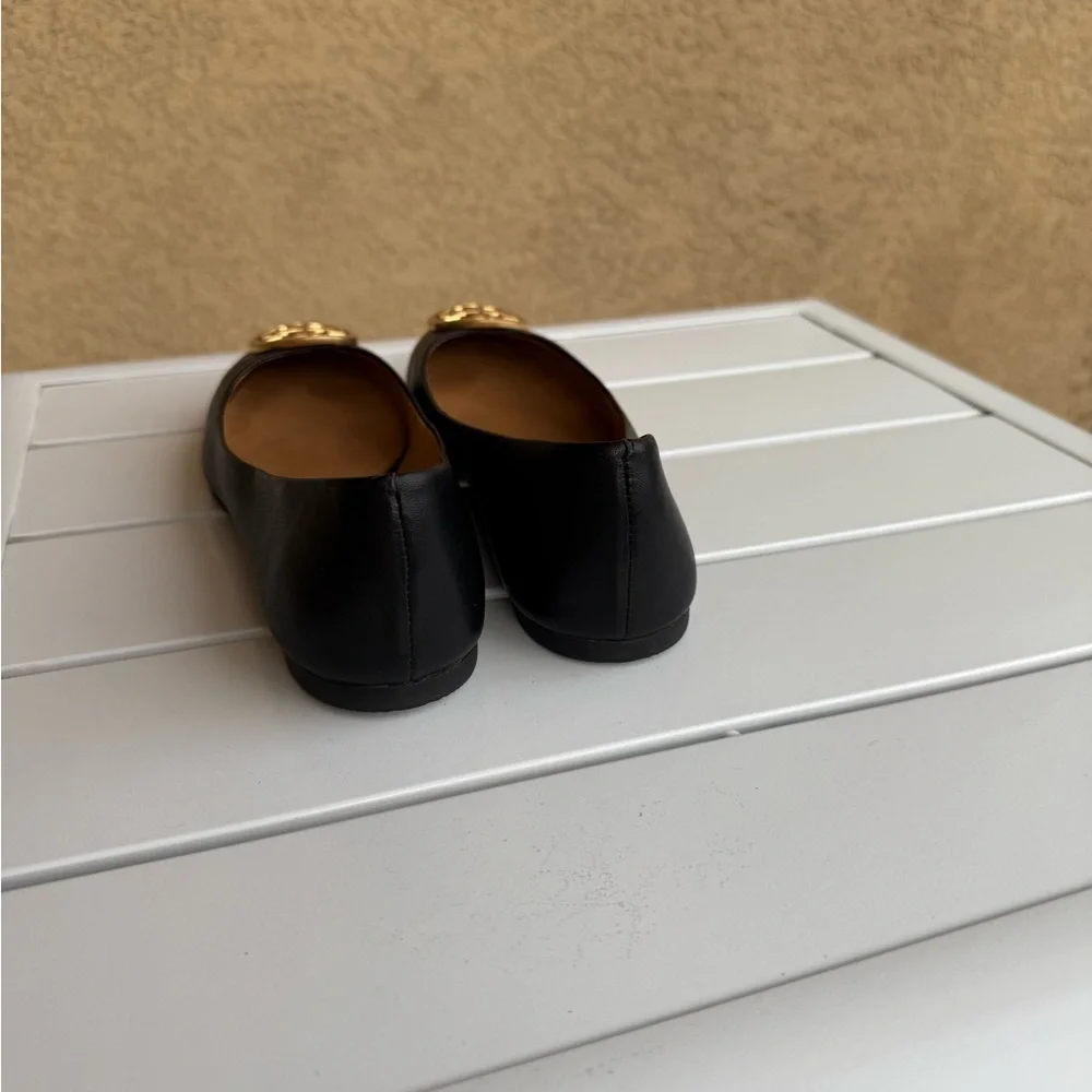 Tory Burch Benton Ballet Flats in Black Nappa Leather - Picture 5 of 16